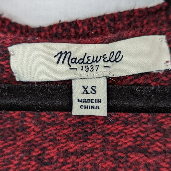 Madewell Landscape Burgundy Cardigan Size Extra Small - Picture 6 of 12